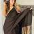 Brown woven design zari work  cotton khadi saree with unstitched blouse piece