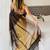 Brown woven design zari work  cotton khadi saree with unstitched blouse piece