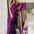 Purple woven design  cotton saree
