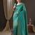 Teal ethnic motifs zari  georgette kanjeevaram saree
