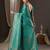 Teal ethnic motifs zari  georgette kanjeevaram saree
