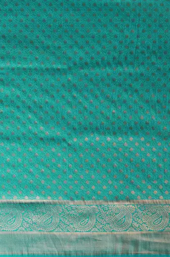 Teal ethnic motifs zari  georgette kanjeevaram saree