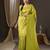 Green ethnic motifs zari  georgette kanjeevaram saree