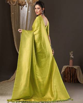 Green ethnic motifs zari  georgette kanjeevaram saree 2