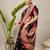 Black ethnic motifs printed zari banarasi saree with matching blouse