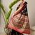 Black ethnic motifs printed zari banarasi saree with matching blouse