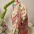 Cream ethnic motifs silk blend banarasi saree