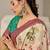 Cream ethnic motifs silk blend banarasi saree