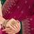 Pink floral embroidered beads and stones saree