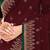 Maroon women floral beads and stones  embroidered saree