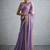 Lavender women sequinned  chiffon saree