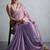 Lavender women sequinned  chiffon saree