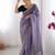 Lavender embroidered embellished saree