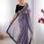 Lavender embroidered embellished saree