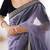 Lavender embroidered embellished saree