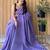Lavender mirror work  cotton saree