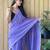 Lavender mirror work  cotton saree