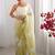 Green green floral embroidered tissue designer saree