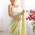 Green green floral embroidered tissue designer saree