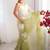 Green green floral embroidered tissue designer saree