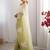 Green green floral embroidered tissue designer saree