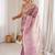 Lavender embellished sequinned satin designer saree