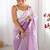 Purple women embellished tissue designer saree