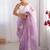 Purple women embellished tissue designer saree