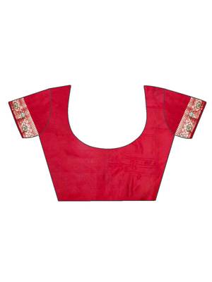 Green woven design zari art silk kanjeevaram saree 5