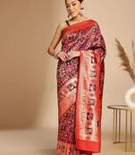 Blue ethnic woven design zari art silk kanjeevaram saree