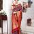 Red red & purple ethnic motifs woven design zari art silk kanjeevaram saree