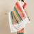 White white & red striped saree