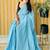 Blue embellished  cotton khadi saree