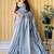 Grey embellished  cotton saree