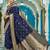 Navy blue ethnic motifs zari silk blend banarasi saree