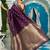 Purple ethnic motifs zari silk blend banarasi saree