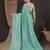 Blue woven design zari silk blend kanjeevaram saree