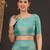 Blue woven design zari silk blend kanjeevaram saree
