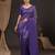 Purple woven design zari silk blend kanjeevaram saree