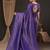 Purple woven design zari silk blend kanjeevaram saree