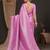 Pink woven design zari silk blend kanjeevaram saree