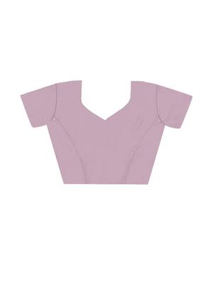 Lavender lavender embellished tissue  sarees 5