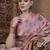 Pink floral zari silk blend sungudi saree