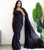 Black tasseled border  cotton saree
