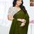 Green  cotton saree with blouse piece