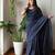 Navy blue  cotton plain saree