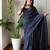 Navy blue  cotton plain saree