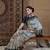 Grey floral zari silk blend sungudi saree
