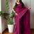 Pink  cotton saree with blouse piece