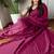 Pink  cotton saree with blouse piece